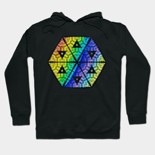 Hex triangle rainbow Hoodie